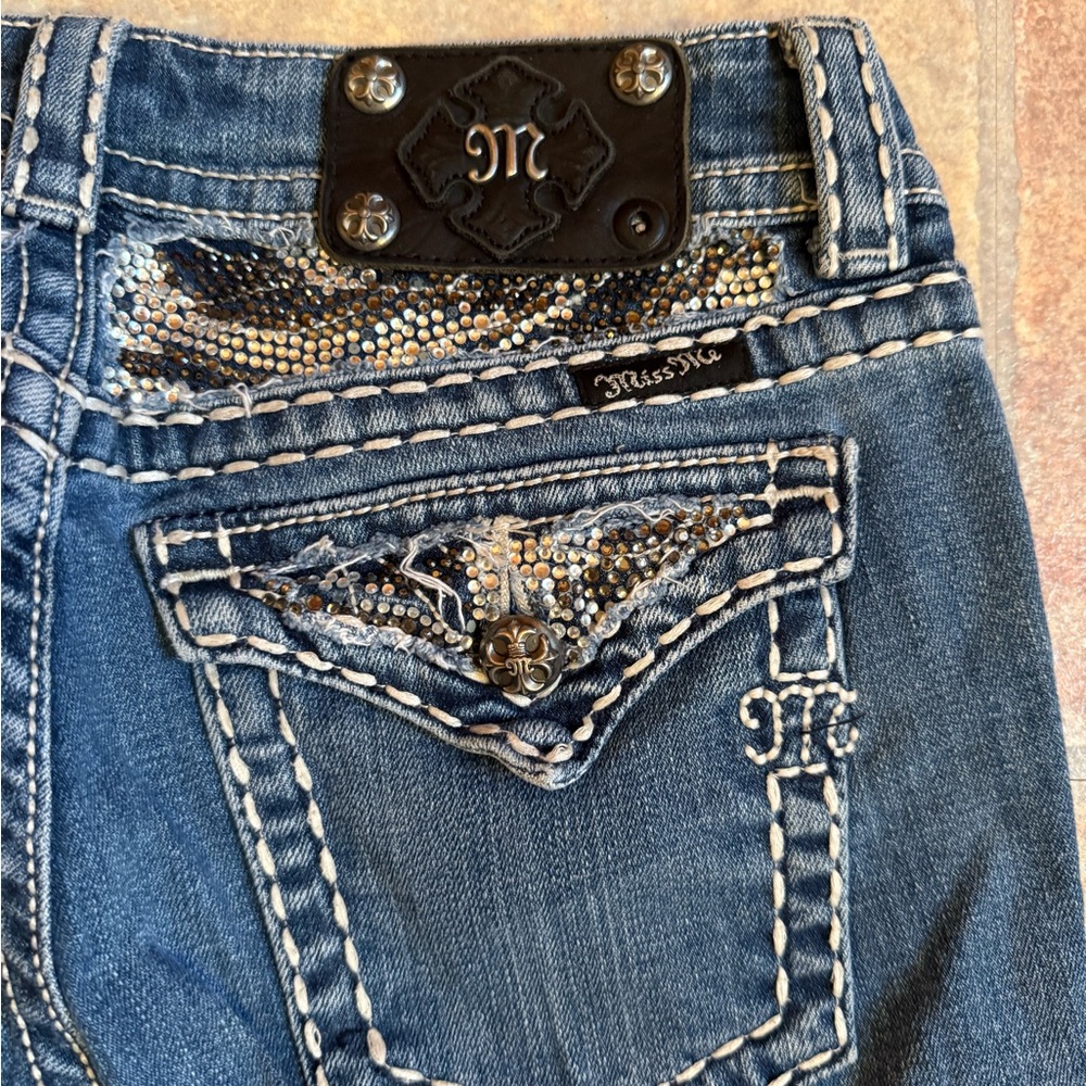 Miss Me Dark Blue Flare Jeans - Picture 5 of 6